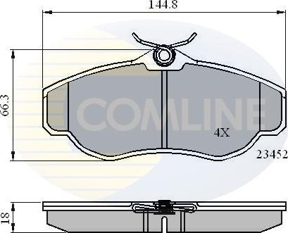 Comline CBP0162 - Тормозные колодки, дисковые, комплект unicars.by