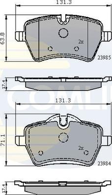 Comline CBP01673 - Тормозные колодки, дисковые, комплект unicars.by