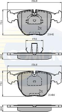 Comline CBP01096 - Тормозные колодки, дисковые, комплект unicars.by