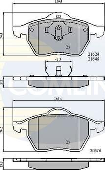 Comline CBP01092 - Тормозные колодки, дисковые, комплект unicars.by