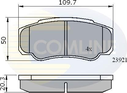 Comline CBP01042 - Тормозные колодки, дисковые, комплект unicars.by