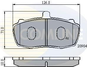 Comline CBP01066 - Тормозные колодки, дисковые, комплект unicars.by