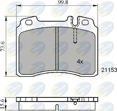 Comline CBP01006 - Тормозные колодки, дисковые, комплект unicars.by