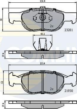 Comline CBP01018 - Тормозные колодки, дисковые, комплект unicars.by