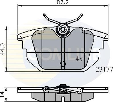 Comline CBP01012 - Тормозные колодки, дисковые, комплект unicars.by