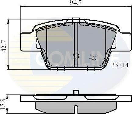 Comline CBP01039 - Тормозные колодки, дисковые, комплект unicars.by