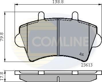 Comline CBP01035 - Тормозные колодки, дисковые, комплект unicars.by