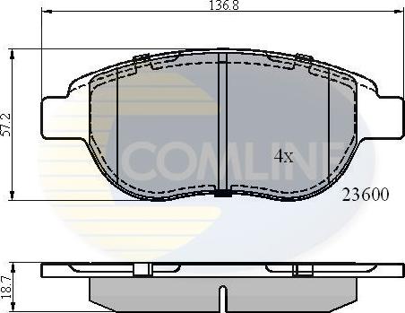 Comline CBP01038 - Тормозные колодки, дисковые, комплект unicars.by