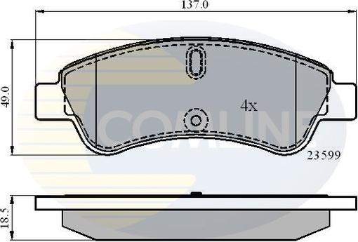 Comline CBP01033 - Тормозные колодки, дисковые, комплект unicars.by