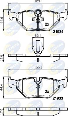 Comline CBP01024 - Тормозные колодки, дисковые, комплект unicars.by