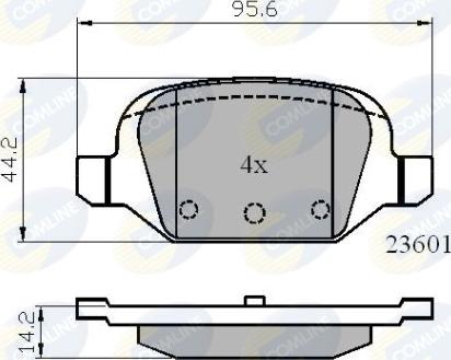 Comline CBP01026 - Тормозные колодки, дисковые, комплект unicars.by