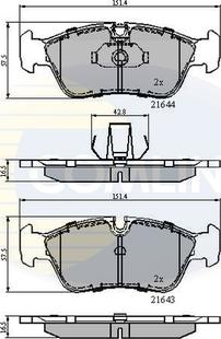 Comline CBP01023 - Тормозные колодки, дисковые, комплект unicars.by