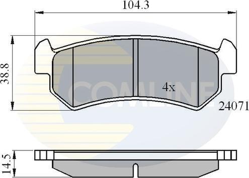 Comline CBP01191 - Тормозные колодки, дисковые, комплект unicars.by