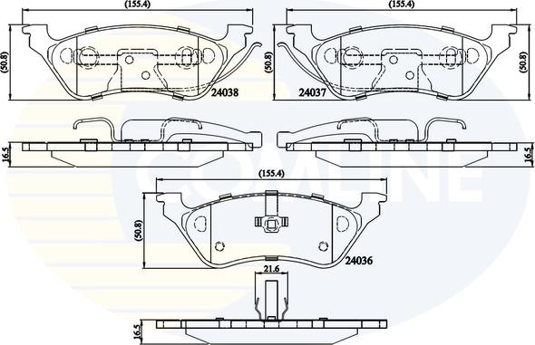 Comline CBP01164 - Тормозные колодки, дисковые, комплект unicars.by