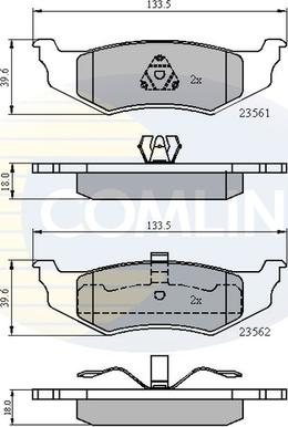 Comline CBP01100 - Тормозные колодки, дисковые, комплект unicars.by