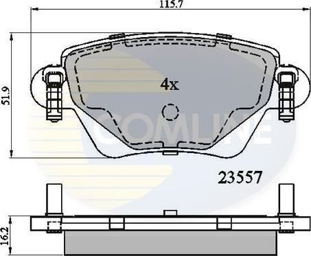 Comline CBP01114 - Тормозные колодки, дисковые, комплект unicars.by