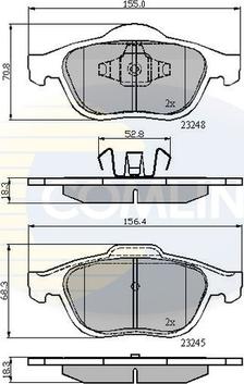 Comline CBP01116 - Тормозные колодки, дисковые, комплект unicars.by