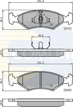 Comline CBP0118 - Тормозные колодки, дисковые, комплект unicars.by