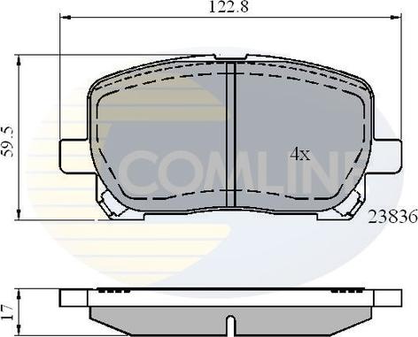 Comline CBP01132 - Тормозные колодки, дисковые, комплект unicars.by