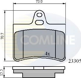 Comline CBP01122 - Тормозные колодки, дисковые, комплект unicars.by