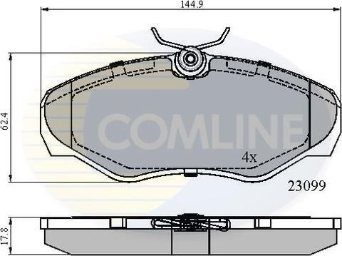 Comline CBP01127 - Тормозные колодки, дисковые, комплект unicars.by