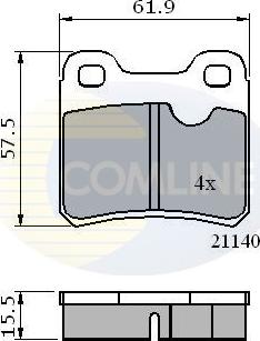 Comline CBP0117 - Тормозные колодки, дисковые, комплект unicars.by