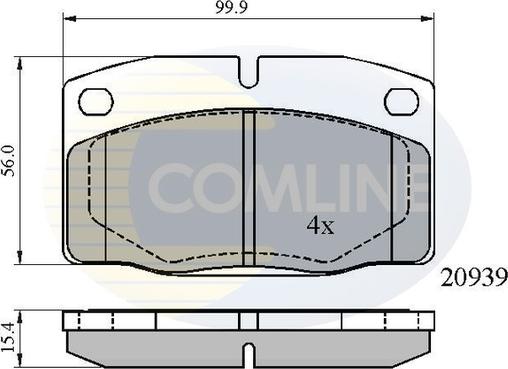 Comline CBP0135 - Тормозные колодки, дисковые, комплект unicars.by