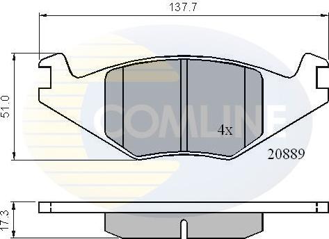 Comline CBP0136 - Тормозные колодки, дисковые, комплект unicars.by