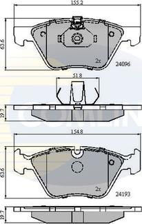 Comline CBP01300 - Тормозные колодки, дисковые, комплект unicars.by