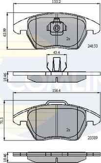 Comline CBP01308 - Тормозные колодки, дисковые, комплект unicars.by