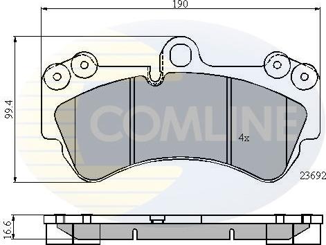 Comline CBP01314 - Тормозные колодки, дисковые, комплект unicars.by