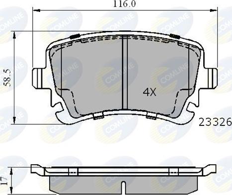 Comline CBP01313 - Тормозные колодки, дисковые, комплект unicars.by