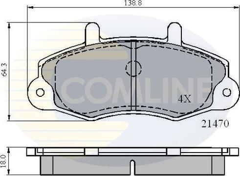 Comline CBP0132 - Тормозные колодки, дисковые, комплект unicars.by