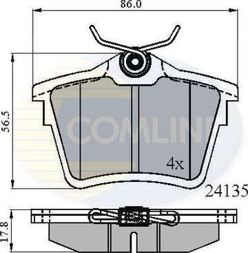 Comline CBP01252 - Тормозные колодки, дисковые, комплект unicars.by