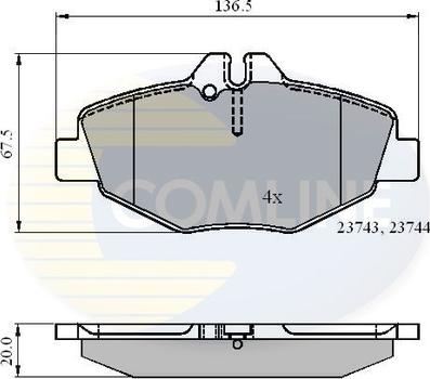 Comline CBP01209 - Тормозные колодки, дисковые, комплект unicars.by