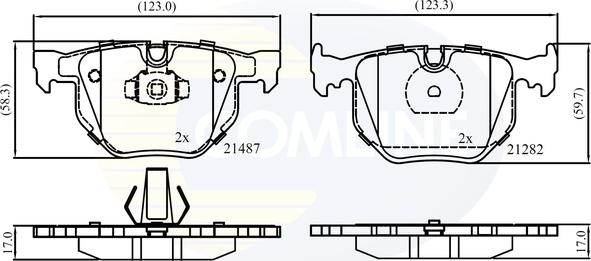 Comline CBP01205 - Тормозные колодки, дисковые, комплект unicars.by