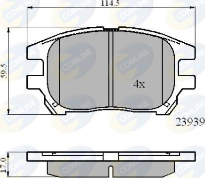 Comline CBP01212 - Тормозные колодки, дисковые, комплект unicars.by