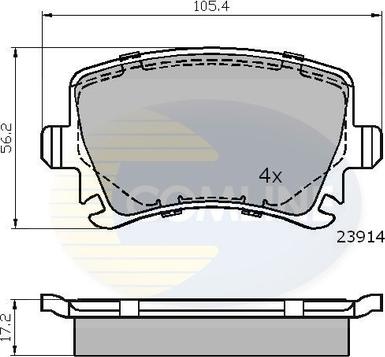 Comline CBP01284 - Тормозные колодки, дисковые, комплект unicars.by