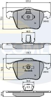 Comline CBP01280 - Тормозные колодки, дисковые, комплект unicars.by