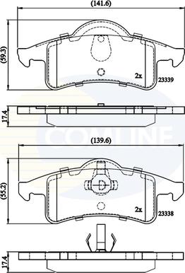 Comline CBP01231 - Тормозные колодки, дисковые, комплект unicars.by