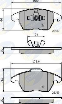 Comline CBP01224 - Тормозные колодки, дисковые, комплект unicars.by