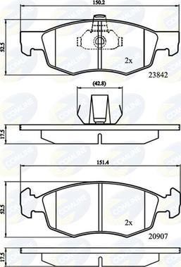 Comline CBP01221 - Тормозные колодки, дисковые, комплект unicars.by