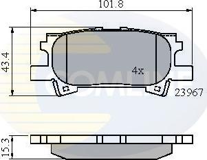 Comline CBP01279 - Тормозные колодки, дисковые, комплект unicars.by