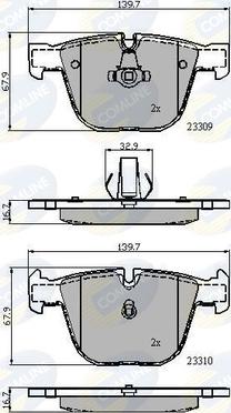 Comline CBP01794 - Тормозные колодки, дисковые, комплект unicars.by