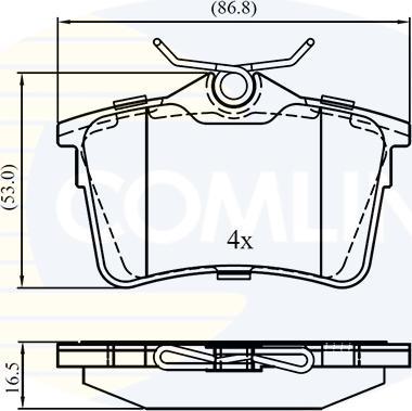 Comline CBP01797 - Тормозные колодки, дисковые, комплект unicars.by