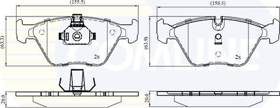 Comline CBP01744 - Тормозные колодки, дисковые, комплект unicars.by