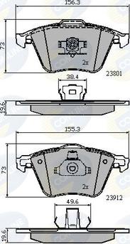 Comline CBP01752 - Тормозные колодки, дисковые, комплект unicars.by