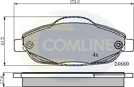 Comline CBP01765 - Тормозные колодки, дисковые, комплект unicars.by