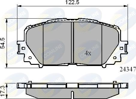 Comline CBP01767 - Тормозные колодки, дисковые, комплект unicars.by