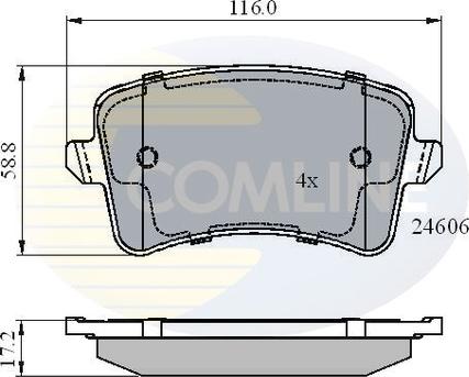 Comline CBP01709 - Тормозные колодки, дисковые, комплект unicars.by